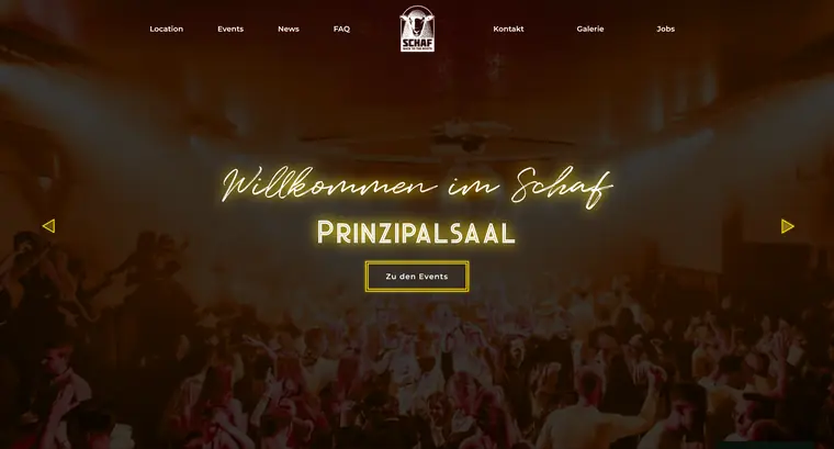Referenz-Website Schaf – Party-Location in Münster